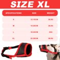 thumbnail image 2 of Dog Muzzle Anti Barking Biting and Chewing, with Comfortable Mesh Soft Fabric and Adjustable Strap(Red) - XL, 2 of 5