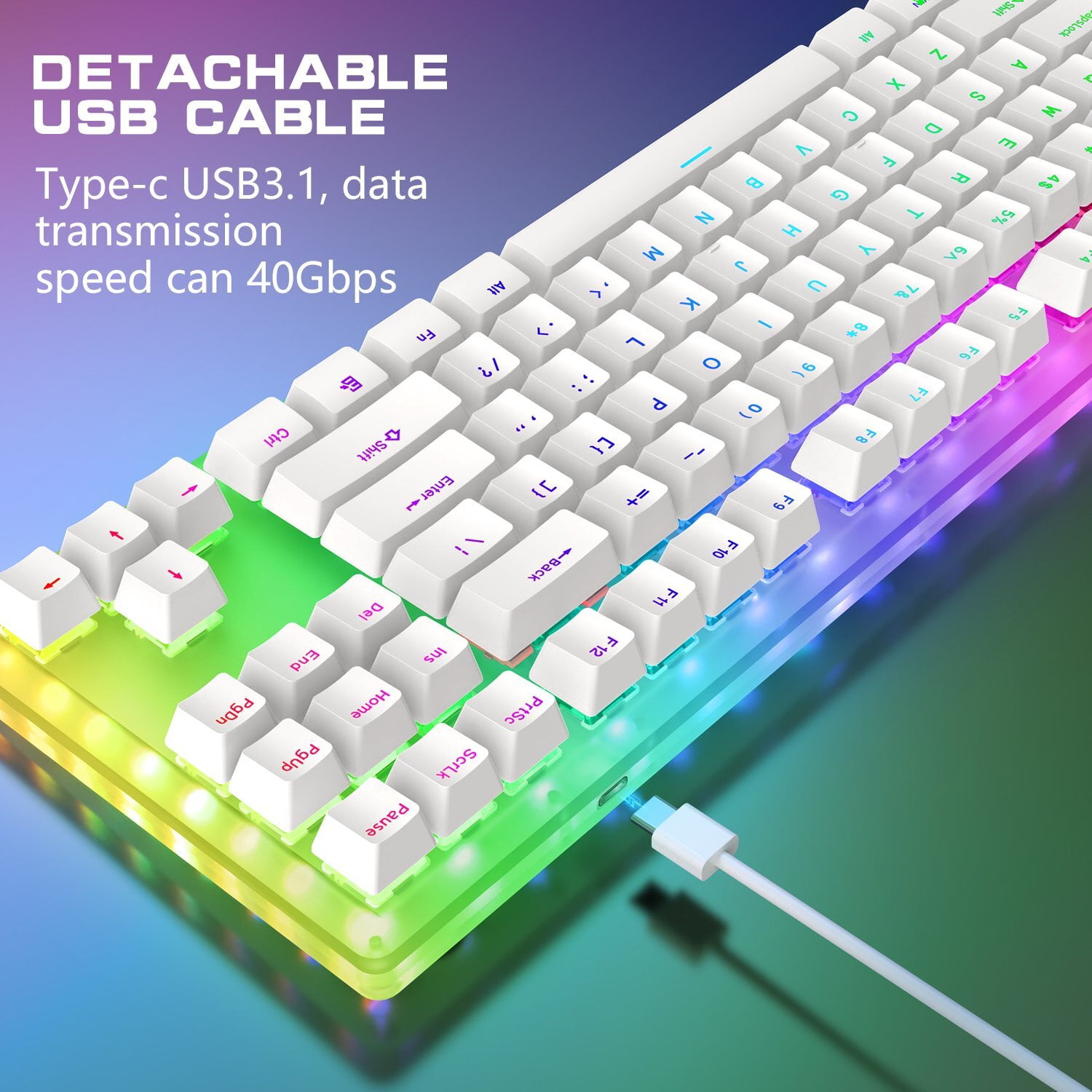 Womier K87 TKL Mechanical Gaming Keyboard, 75% Wired Hot Swappable Gaming  Keyboard, Translucent RGB Backlit Compact Keyboard for Computer PC PS4 Xbox  Gateron Red Switch