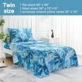 thumbnail image 2 of Floral Printed Sheet Set King Soft Microfiber Botanical Bed Sheets Extra Deep Pocket Pieces, 2 of 6