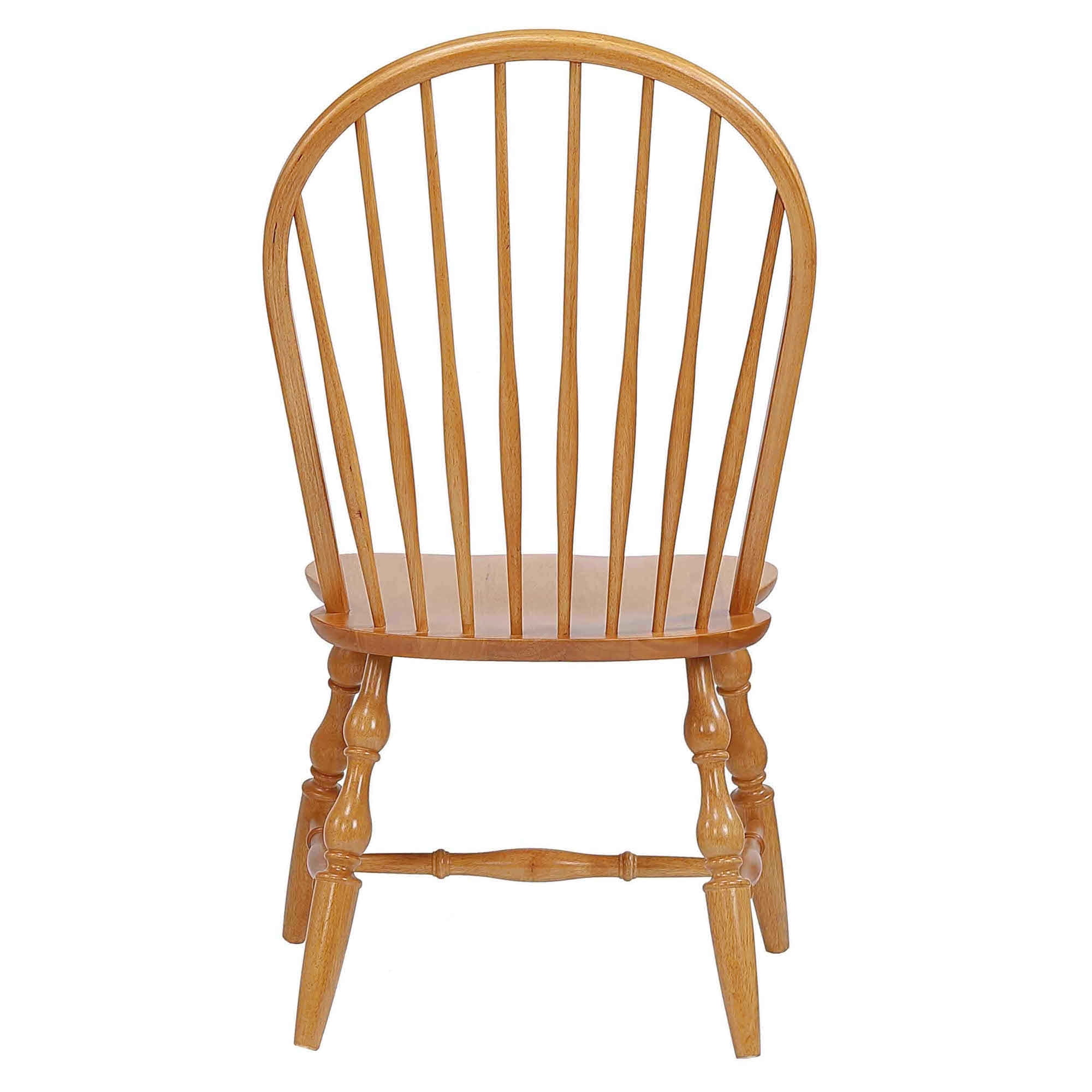 Sunset Trading Oak Selections 18" Wood Windsor Dining Chair in Oak (Set of 2)