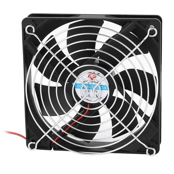 DC 12V 120x120x25mm Plastic 7 Vanes PC Case Cooling Fan w Dustproof Mesh Filter