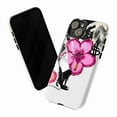 thumbnail image 3 of Edgy Pink Hibiscus Flower & Winged Figure Art Phone Case, Bold Graphic iPhone Cover for 16 15 14 13 12 11 Pro Max Mini Plus, 3 of 6