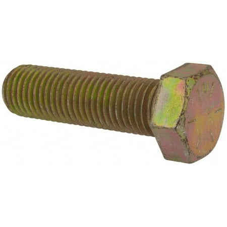 

Made in USA 1-8 UNC 3-1/2 Length Under Head Hex Head Cap Screw Fully Threaded Grade 8 Alloy Steel Zinc Yellow Dichromate Finish 1-1/2 Hex