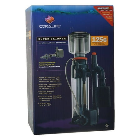 Coralife Super Skimmer With Needle Wheel Technology Up To 125 (Best Skimmer For 120 Gallon Reef Tank)