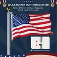 thumbnail image 3 of Yescom Bravery 20 Ft Aluminum Sectional Flagpole Kit 3'x5' US Flag Gold Ball Kit Hardware Outdoor Garden Halyard Pole, 3 of 9