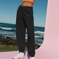 thumbnail image 4 of Womens Straight Leg Pants Sweatpants Women Casual TrousersSolid Color High Waist With Pockets Long Pants, S-2XL, 4 of 7