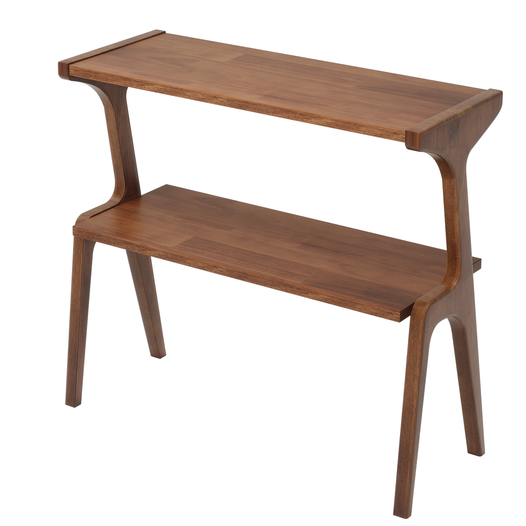 Fnova End Table Narrow Side Tables Modern Wooden Sofa Table with Storage Shelf, Farmhouse Bedside Table, Easy Assembly, Corner Table, Drink Table for Living Room, Bedroom, Nightstand