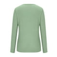 thumbnail image 5 of Casual T-Shirts for Women Long Sleeve Scoop Neck Tunic Tops Solid Color Pullover Tee Shirts Spring Fall Clothes (L, Green), 5 of 7