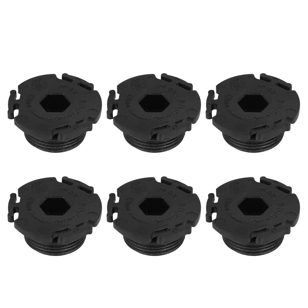 6pcs Black ABS Car Engine Oil Drain Plug Replacement for BMW 320i 20132015 11137605018