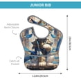 thumbnail image 4 of Hirioo Exotic Blue Cat for Baby Waterproof Pocket Bib Adjustable Closed for Babies Toddlers with Large Pocket 6-24Months, 4 of 8
