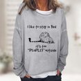 thumbnail image 2 of Moda mujer primavera otoño impreso manga larga cuello redondo Casual Tee Tops Pompotops FGAJ1260, 2 of 5