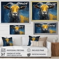 thumbnail image 4 of Designart "Wondering Portrait of Goat in Yellow and Blue Meadow II" Animals Framed Wall Art Decor - Modern Farmhouse Yellow Goat Hallway Framed Wall Art Decor, 4 of 6