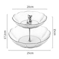 thumbnail image 3 of 2/3Layer Food Storage Tray Wedding Table Decoration Candy Snack Plate Cake Stand, 3 of 8