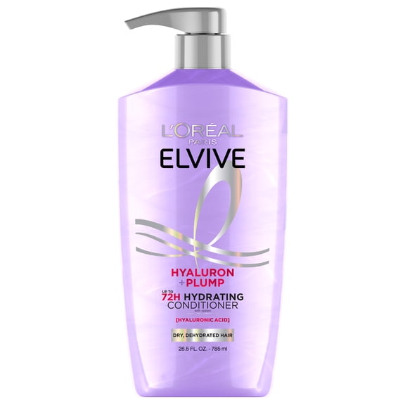 L'Oreal Paris Elvive Hyaluron Plump Hydrating Hair Conditioner, Squeeze Bottle, 26.5 fl oz