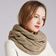 thumbnail image 2 of POETANCE On Womens Winter Scarf Scarf Loop Padded Scarf Bib Woolen Winter Knit Warmth Circle Womens Scarf Fashion Scarfs for Women At A Loss, 2 of 9