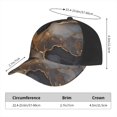 thumbnail image 2 of Curved Design Along The Top Of The Baseball Cap Reinforced Adjustable Breasted Four Seasons Available Black And White Gold Marble, 2 of 8