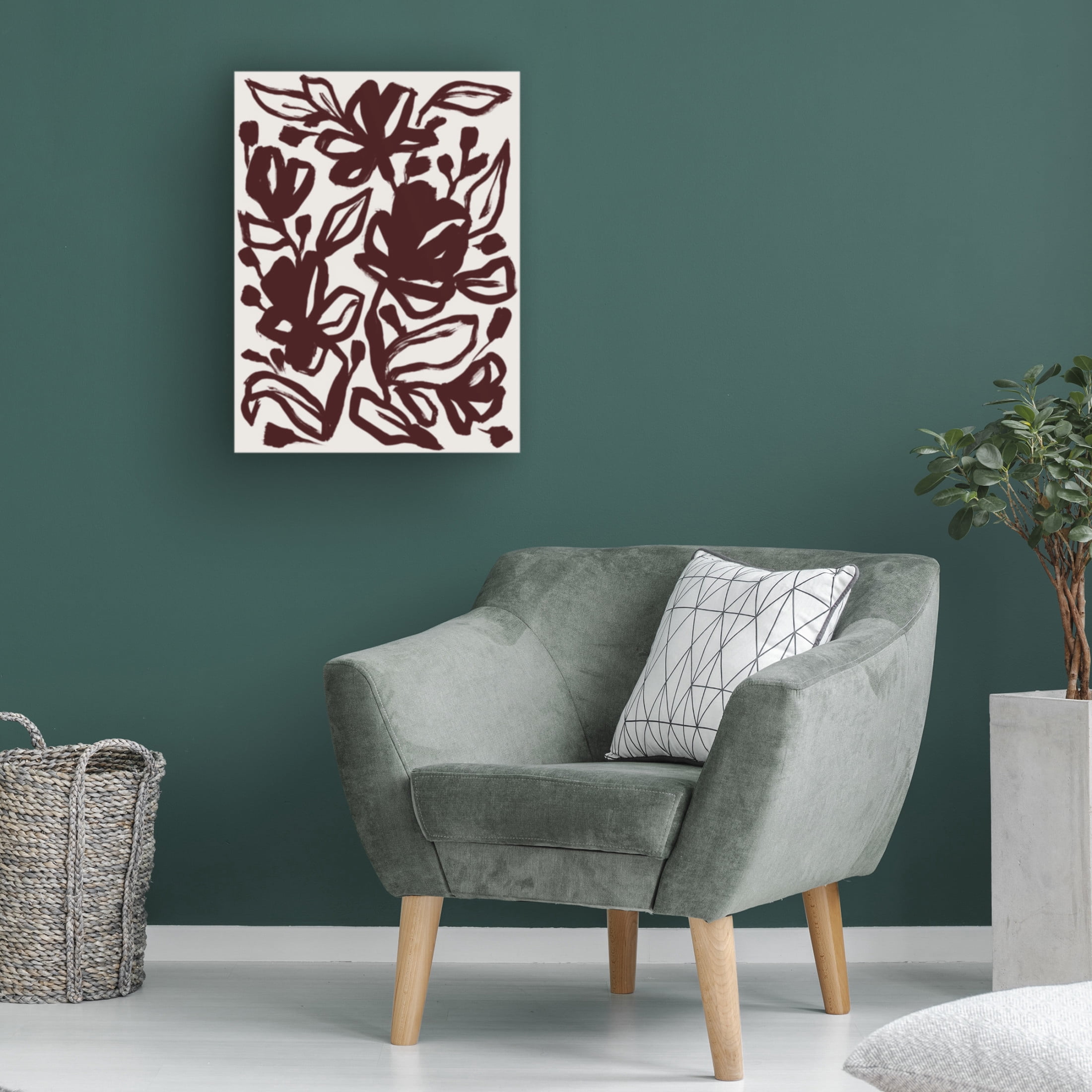 Trademark Fine Art June Erica Vess  Oxide Floral II Canvas Wall Art