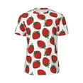 thumbnail image 5 of Wukai Hand Drawn Strawberry Print Men's Short-Sleeved Mesh T-Shirt,Quick-Dry Short Sleeve Workout T-Shirt-X-Large, 5 of 8
