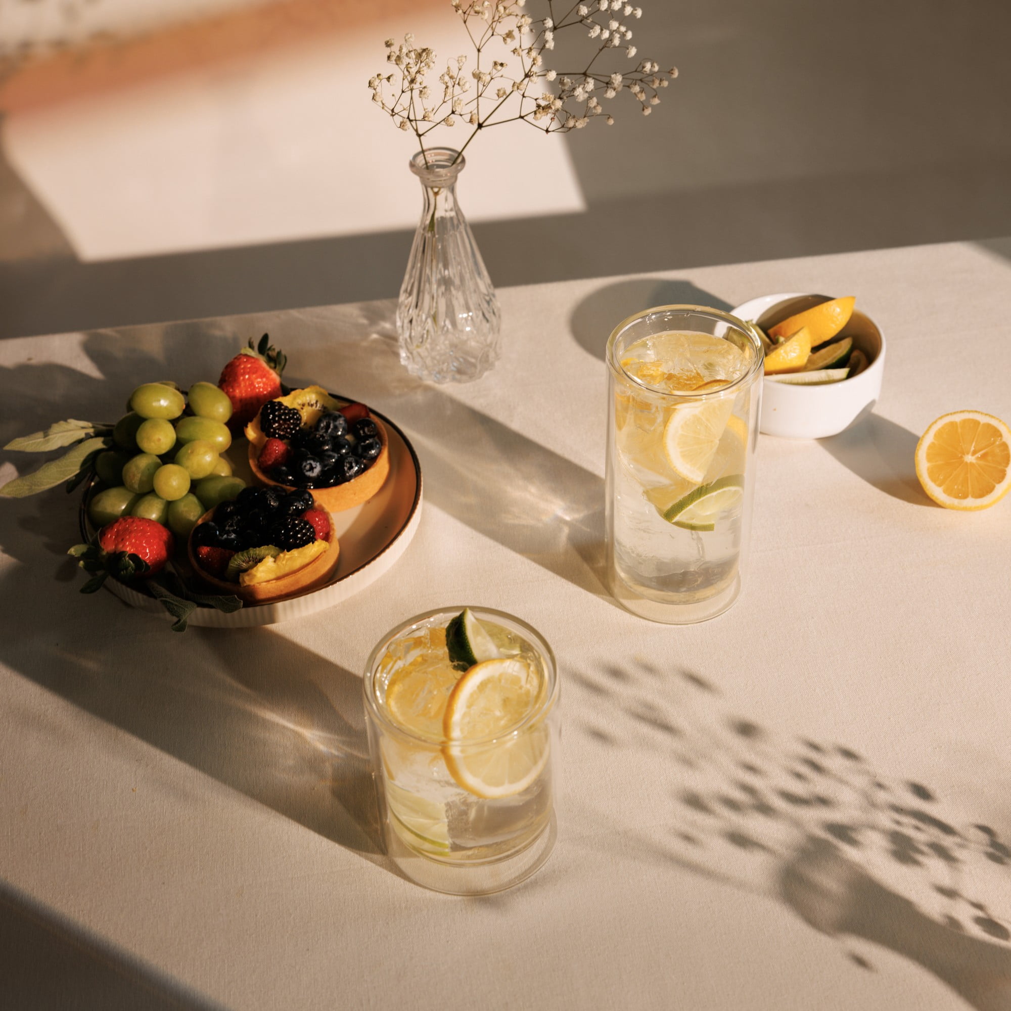 (2 pack) Thyme & Table 16 fl oz Clear Double-Wall Drinking Glass, 1 Piece
