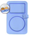 thumbnail image 1 of Dvruxg Boîte à Collation en Silicone à Double Compartiment, Récipient à Lunch Réutilisable et Étanche, Plateau à Condiments Pliable pour Déjeuners, 1 of 5