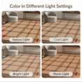 thumbnail image 7 of ODIKA 6'x9' Beige Multicolor Plaid Geometric Design Washable Area Rug Contemporary Abstract Grid Layout With Bold Rectangular for Dining Room, Under Table, Office Décor, Non-Slip Chair-Friendly, 7 of 7