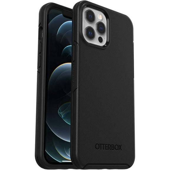 Restored OtterBox SYMMETRY SERIES Case for Apple iPhone 12 Pro Max - Black (Refurbished)