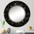 thumbnail image 2 of DESIGN ART Designart 'Flax Flowers On Black' Printed Patterned Wall Mirror 24in.x36in., 2 of 5