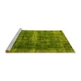 thumbnail image 2 of Ahgly Company Machine Washable Indoor Square Oriental Yellow Industrial Area Rugs, 3' Square, 2 of 4