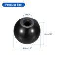 thumbnail image 2 of Unique Bargains 2Pcs M16 Phenolic Thread 50mm Dia Threaded Ball Knobs for Machine Handle, Black, 2 of 6