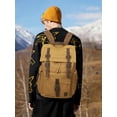 thumbnail image 6 of KL928 Vintage Canvas Backpack,Casual Daypack Backpacks for Men Women,Large Capacity Laptop Bag Travel Hiking Camping Rucksack,Brown, 6 of 7