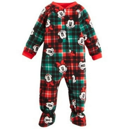 

Ame Baby Boys & Girls Fleece Mickey & Minnie Footed Pajamas Various Sizes: 18 MO/Red