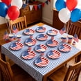 thumbnail image 5 of Kugisaki Independence Day Party Tableware Set Star Striped Flag Printed Disposable Plates & Paper Cup and Napkins for Holiday Home Parties, 5 of 6