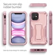 thumbnail image 5 of ExoGuard For iPhone 11 Case, Phone Case with Screen Protector and Kickstand (Pink), 5 of 7