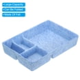 thumbnail image 4 of Unique Bargains Felt Drawer Organizer, 2 Pack 4 Compartments Desk Drawers Organizer Tray, Light Blue, 4 of 5