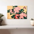 thumbnail image 2 of Elephant Stock Peonies And Blossom Wall Art - Horizontal Canvas Wall Art - Living Room Wall Decor - Floral And Botanical Canvas - Orange And Pink Decor By Katsushika Hokusai - 12" x 8", 2 of 8