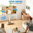 thumbnail image 4 of Universal Rolling TV Stand with Swivel Tilt, TV Mount Stand for 32-60 Inch Screens, Corner TV Stand with Height Adjustable Entertainment Wall Shelves, 4 of 8