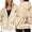 Beige, variant on NinXxx Ladies' Christmas Zipper Long Sleeve Pocket Drawstring Hooded Sweatshirt Beige L