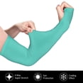 thumbnail image 3 of Balery Teal Turquoise Cooling Arm Sleeves for Men & Women – Breathable, Moisture-Wicking Arm Sleeves for Women, Men & Kids, 3 of 8