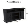 thumbnail image 4 of Luban Nese TV Stand for 65 Inch TV, Entertainment Center with Storage Cabinets and Barn Doors, Mid Century Modern Media TV Console Table for Living Room Bedroom (58" CharcoalGrey), 4 of 10