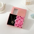 thumbnail image 5 of Romantic Rose Gift Box with Preserved Eternal Flower and Heart Necklace, Elegant Jewelry Rose Box for Lover Proposal, Valentines Day Anniversary Birthday Gift Set for Women Wife Girlfriend, HAODEJW, 5 of 8