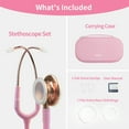 thumbnail image 6 of Scian Professional double-sided stethoscope with ear tips for use by clinical students, doctors, and nurses Pink, 6 of 7