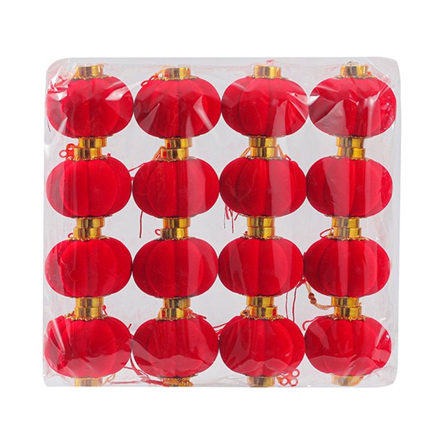 16pcs linternas de año nuevo chino linternas rojo festival de primavera chino adorno