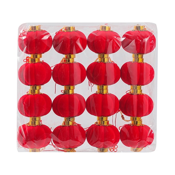 16pcs linternas de año nuevo chino linternas rojo festival de primavera chino adorno