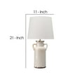 thumbnail image 5 of Benzara BM241167 Table Lamp with Drum Shade & Amphora Ceramic Base, Off White, 5 of 5