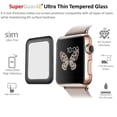 thumbnail image 3 of [2-PACK] For Apple Watch Series 2 42 mm - SuperGuardZ 3D Curved FULL COVER Tempered Glass Screen Protector, Full Screen Coverage, Edge-To-Edge Protection [Black], 3 of 4