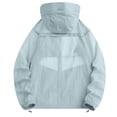 thumbnail image 3 of Mens Windbreaker - Lightweight Summer Adventure Clothing Mens Rain Jacket for Running Cycling Hiking with Hood Big and Tall Size XS-3XL Blue, 3 of 8