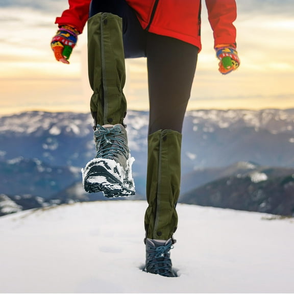 ifundom Women's Outdoor Walking Gaiters Pair, Green Oxford Fabric, Scratch Resistant Hiking Accessories