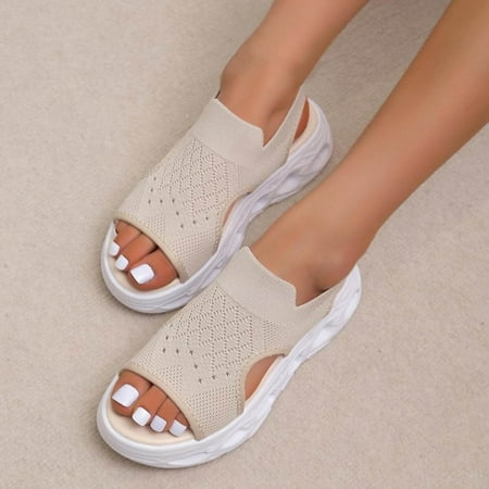 

Summer Trends 2023!AXXD Slipper New Thick Sole Wedge Sandal Slippers Sandals For Womens New Arrival Size 5.5