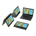 thumbnail image 6 of Restored Lenovo 300e (2nd Gen) 81M9 - Flip design - Intel Celeron - N4120 / up to 2.6 GHz - Windows 10 Pro National Academic - UHD Graphics 600 - 4 GB RAM - 128 GB SSD NVMe - 11.6" IPS touchscreen 1366 x 768 (HD) - Wi-Fi 5 - black - kbd: US, 6 of 16