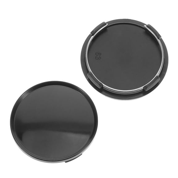 Black Car Wheel Center Hubcaps for Universal Use with Durable Plastic and Metal 63mm